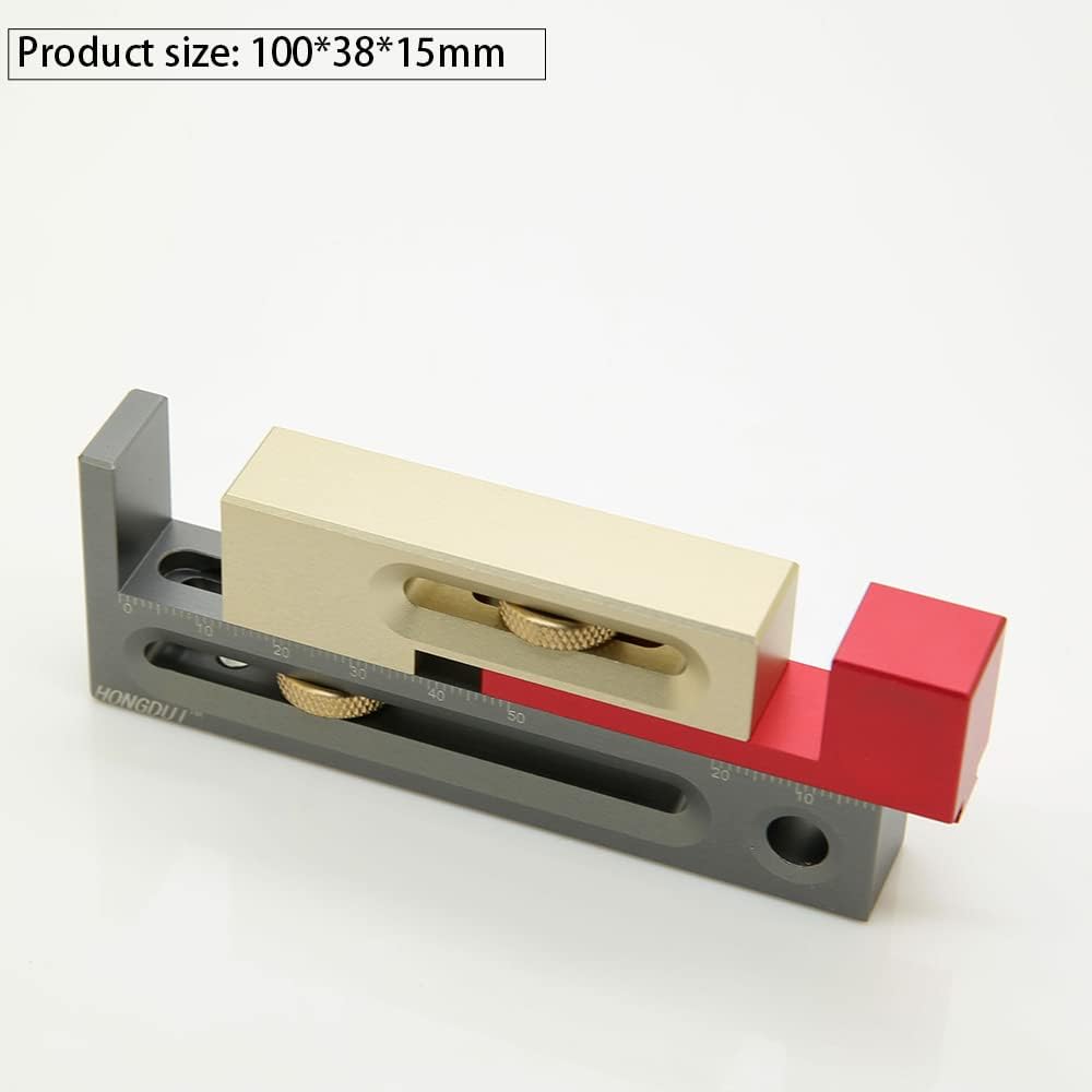 HONGDUI JF06 Kerfmaker Table Saw Slot Adjuster Mortise and Tenon Tool Woodworking Movable Measuring Block