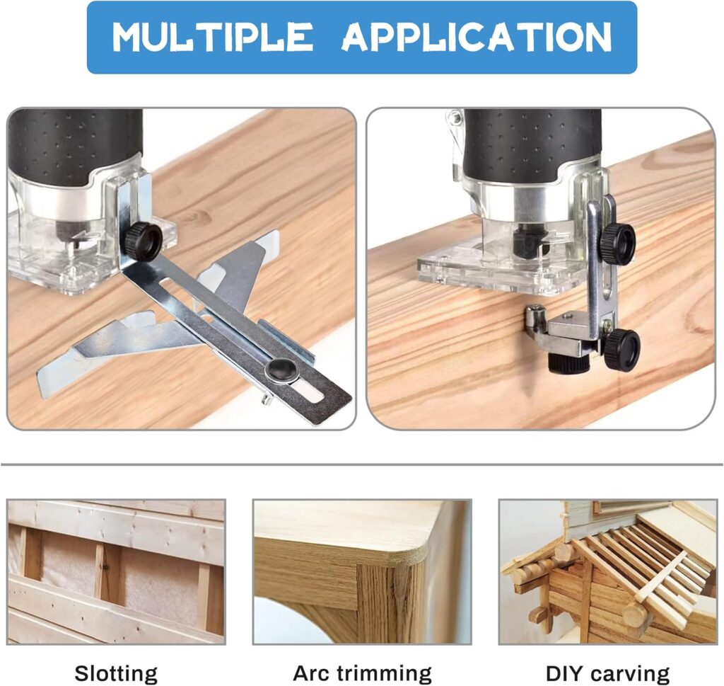 ENTROY Wood Router,110V 800W Compact Wood Palm Router,Router Tool Wood Trimmer Router,Laminate Milling Engraving Hand Machine Joiner for Woodworking Carving Trimming with 15 Pcs 1/4 Router Bits